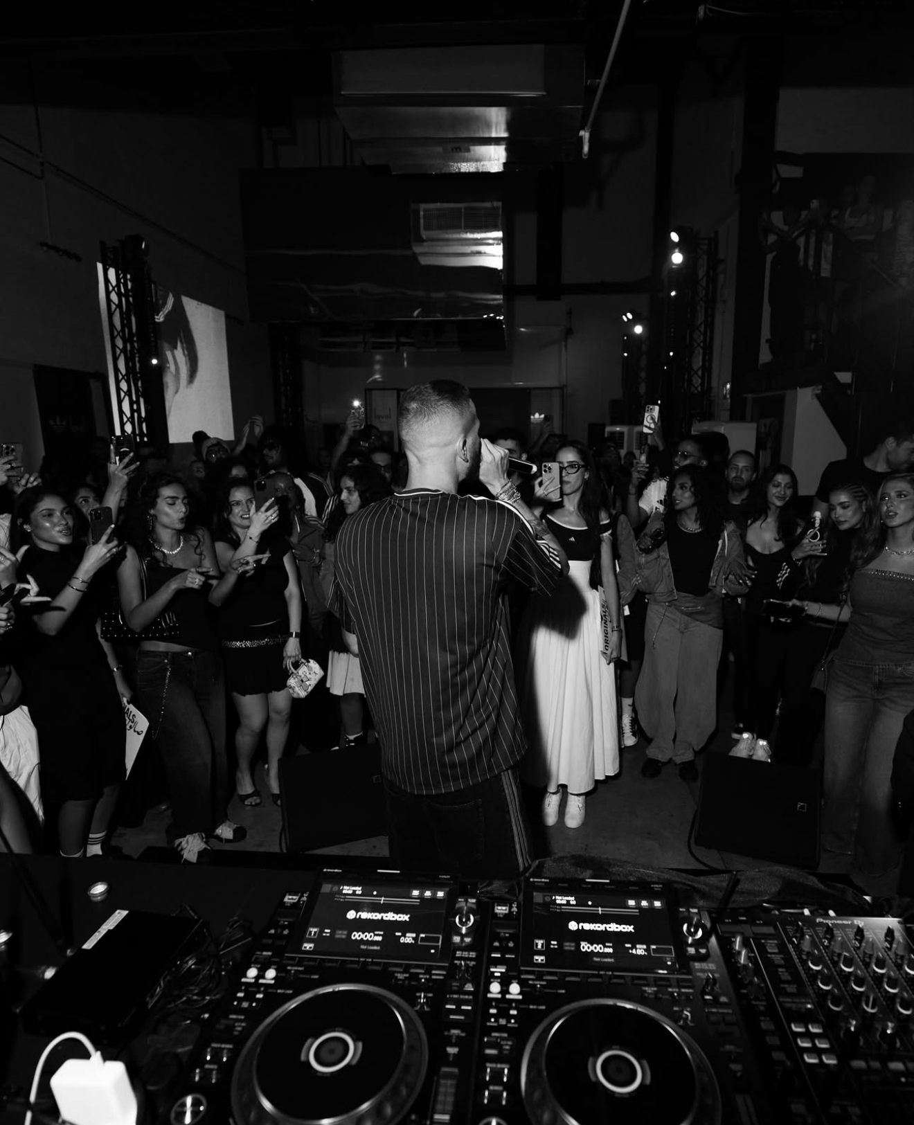 Adidas Middle East launch DJ and event crowd