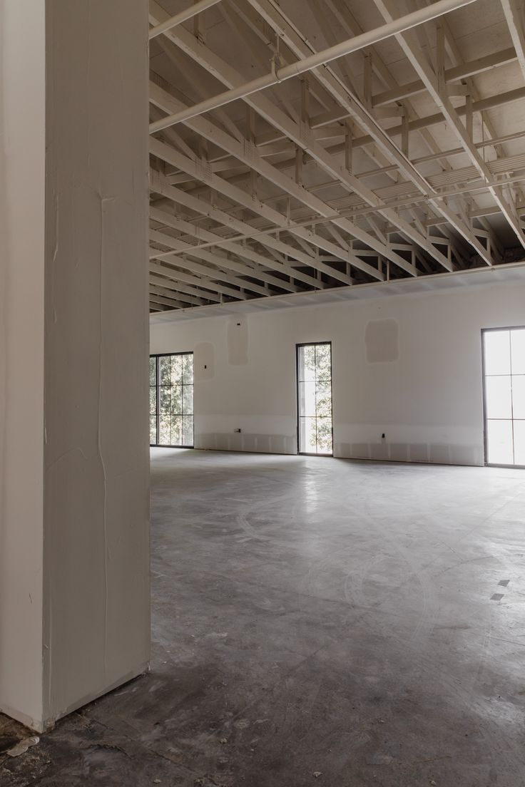 Blank DXB empty warehouse venue space