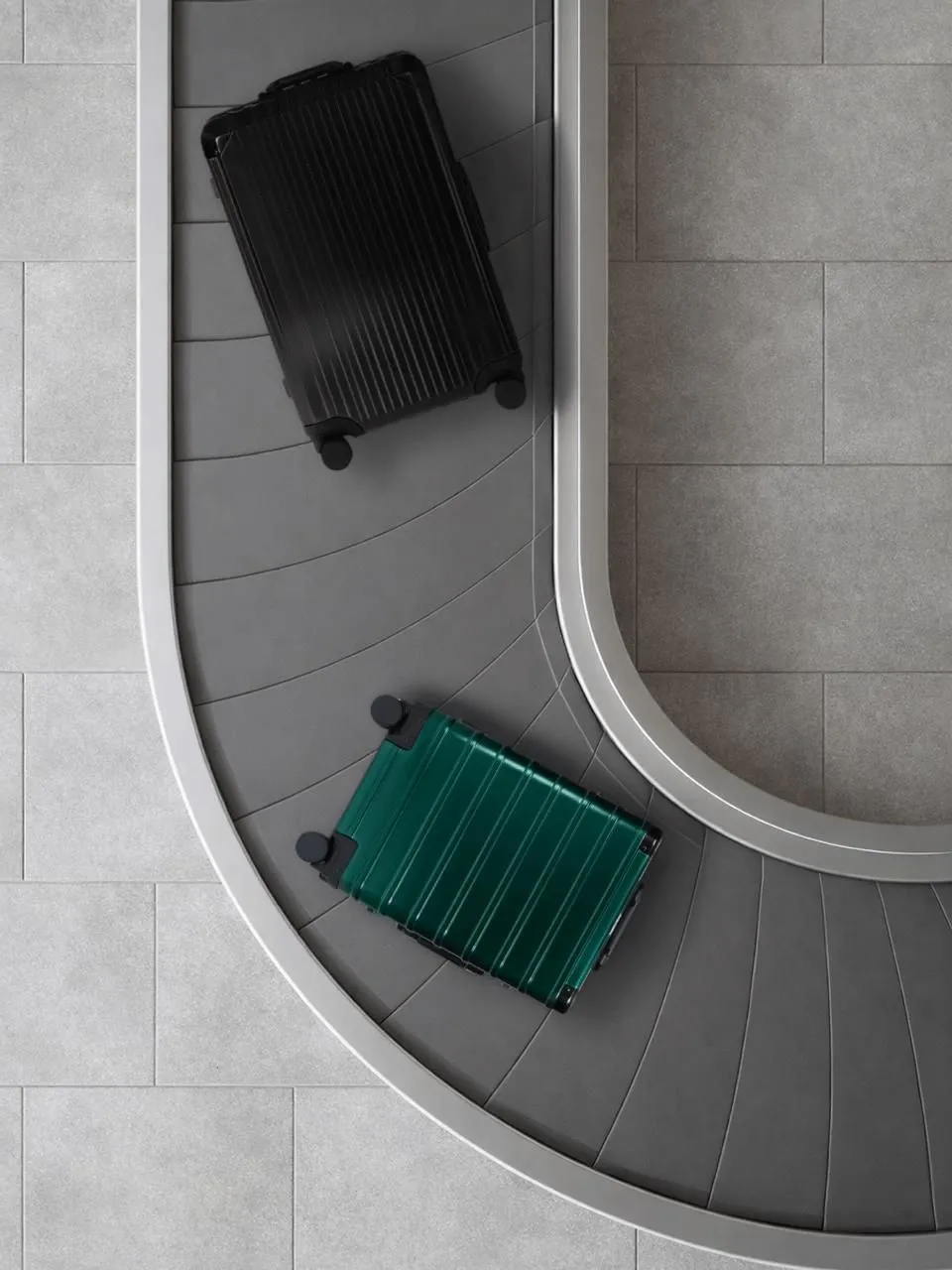 Reclaim travel luggage in airport terminal