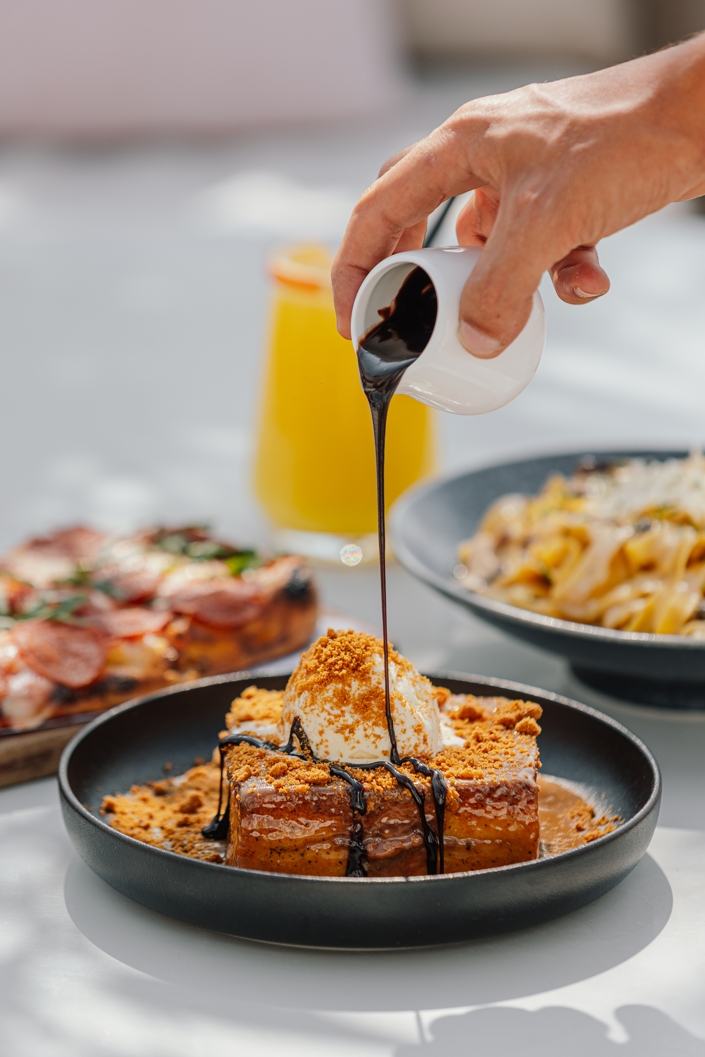 Yula Lounge brunch plate and dessert